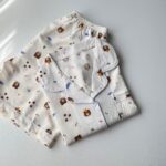 ست بلوز و شلوارک راحتی موسلین طرح تدی - Image 8