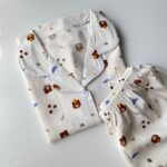 ست بلوز و شلوارک راحتی موسلین طرح تدی - Image 10